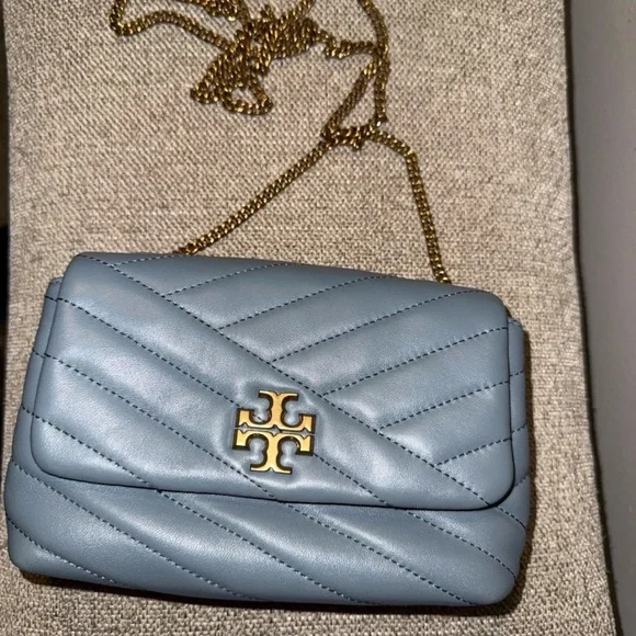 $428 TORY BURCH Rainwater KIRA CHEVRON MINI BAG Crossbody - Picture 6 of 11